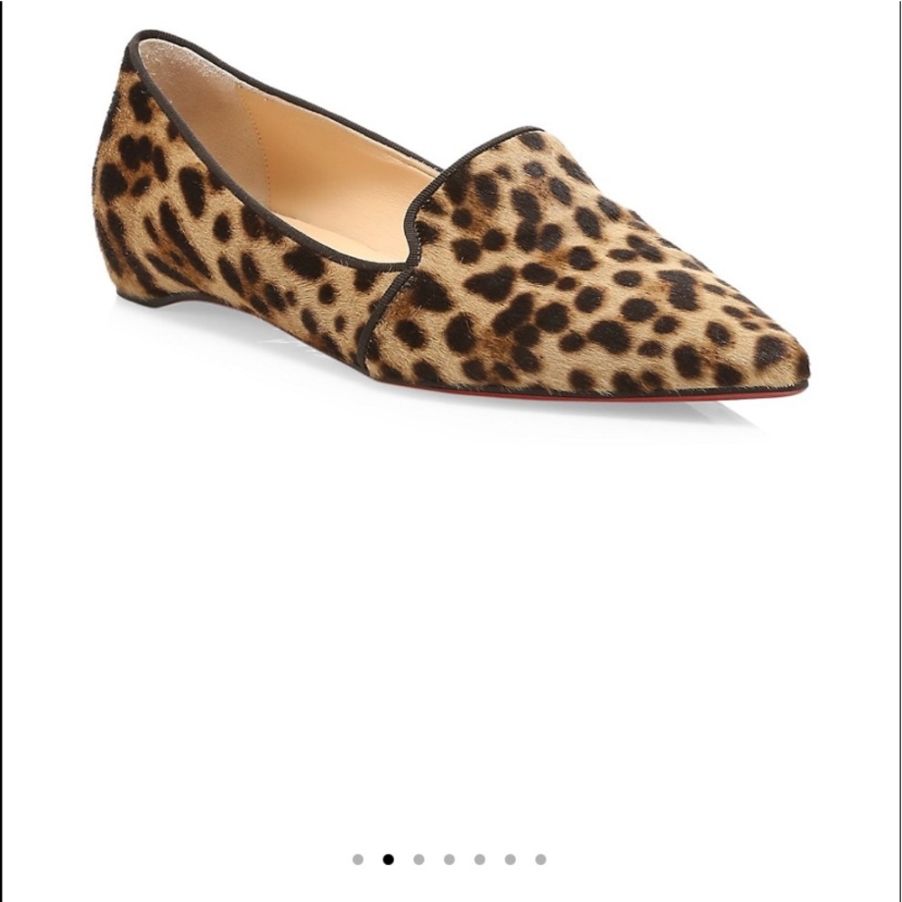 Christian Louboutin leopard  loafers